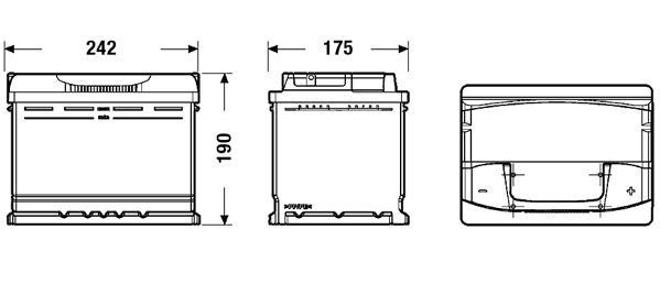 TA640 Batería Tudor High Tech 12V 64Ah 640A -/+ Turismos y Berlinas (1)