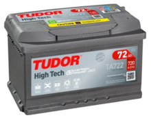 TA722 Batería Tudor High Tech 12V 72Ah 720A -/+ Turismos y Berlinas