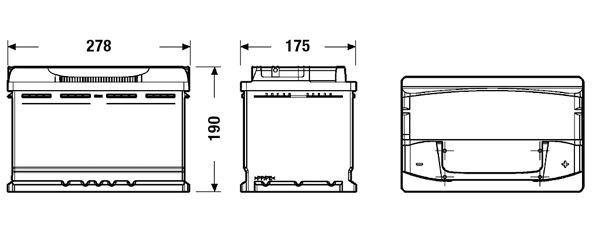 TA770 Batería Tudor High Tech 12V 77Ah 760A -/+ Turismos y Berlinas (1)