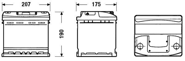 TC440 Batería Tudor 12V 44Ah 360A -/+ Turismos (1)