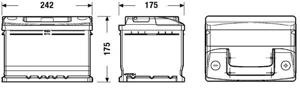 TC542 Batería Tudor 12V 54Ah 500A -/+ Turismos (1)