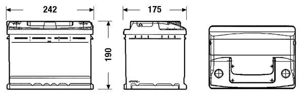 TC550 Batería Tudor 12V 55Ah 460A -/+ Turismos (1)