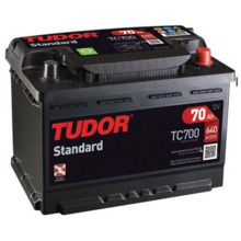 TC700 Batería Tudor 12V 70Ah 640A -/+ Turismos y Berlinas