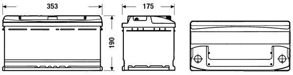 TC900 Batería Tudor 12V 90Ah 720A -/+ Turismos, SUV y 4x4 (1)