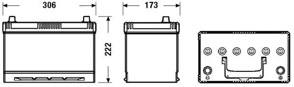 TC904 Batería Tudor 12V 90Ah 680A -/+ Turismos, SUV y 4x4 (1)