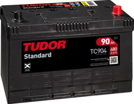 TC904 Batería Tudor 12V 90Ah 680A -/+ Turismos, SUV y 4x4