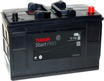 TG1102 Batería Tudor 12V 110Ah 750A -/+ Vehículos grandes e industriales