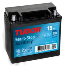 TK151 Batería Tudor Start-Stop 12V 15Ah 200A · Batería Auxiliar