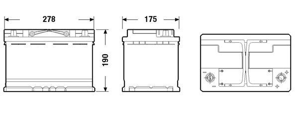 TK720 Batería Tudor AGM Start-Stop 12V 72Ah 760A -/+ Turismos y Berlinas (1)