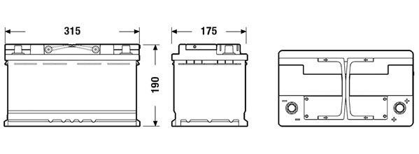 TK820 Batería Tudor AGM Start-Stop 12V 82Ah 800A -/+ Turismos y Berlinas (1)