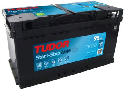 TK950 Batería Tudor AGM Start-Stop 12V 95Ah 850A -/+ Turismos y Berlinas
