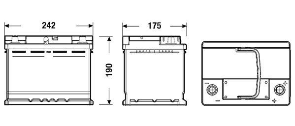 TL600 Batería Tudor EFB Start-Stop 12V 60Ah 640A -/+ Turismos y Berlinas (1)