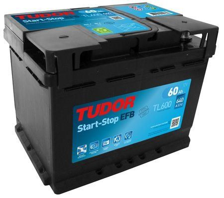 TL600 Batería Tudor EFB Start-Stop 12V 60Ah 640A -/+ Turismos y Berlinas