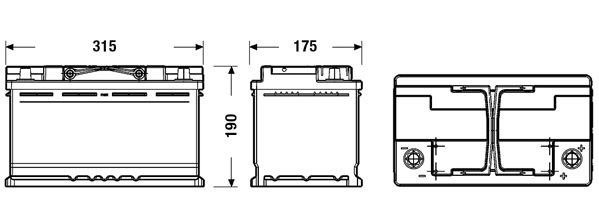 TL800 Batería Tudor EFB Start-Stop 12V 80Ah 720A -/+ Turismos y Berlinas Grandes (1)