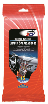 Toallitas Húmedas Limpia Salpicaderos 15uds 3CV