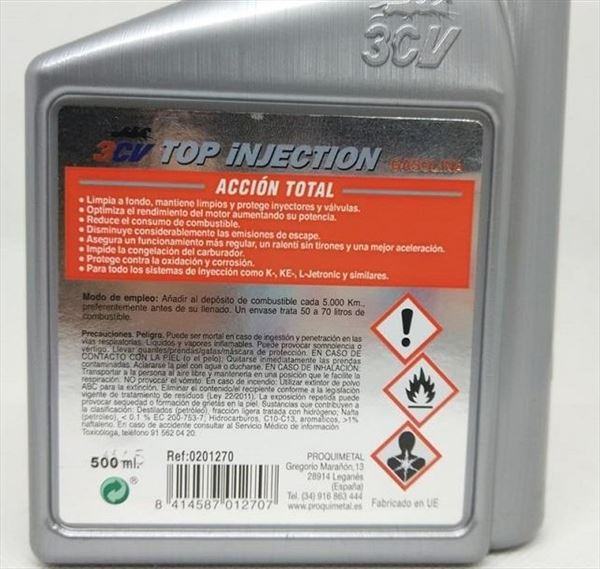 Top Injection Gasolina 500ml 3CV Acción Total (2)