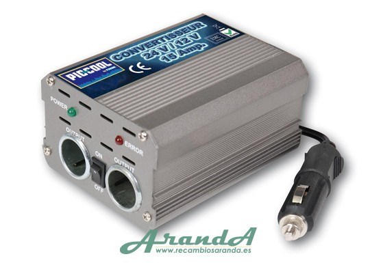 24V-12V Transformador Adaptador Doble 15A