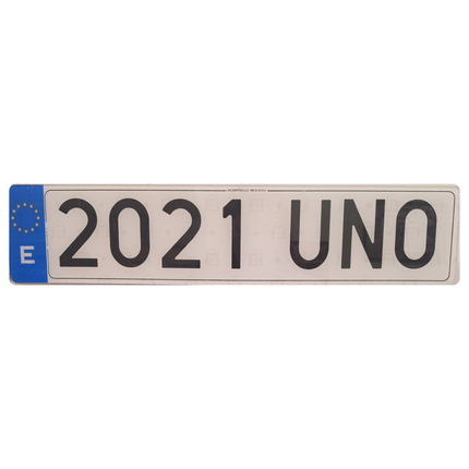 UNOLARGA - Placa de Matrícula Acrílica 520x110mm