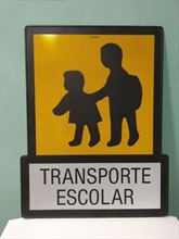 V10 Placa Grande Transporte Escolar 51x65