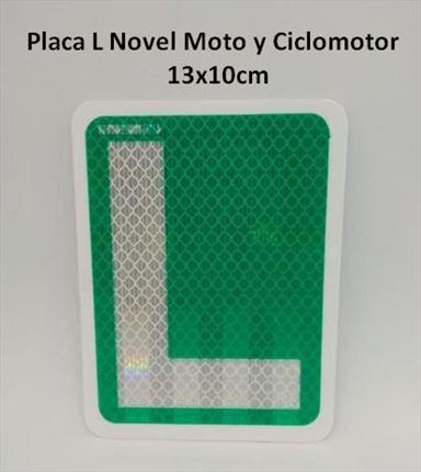 V13 Placa L Conductor Novel Moto y Ciclomotor