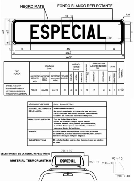 V-21 Señal Acompañamiento Transporte Especial · Film reflectante recambio (2)