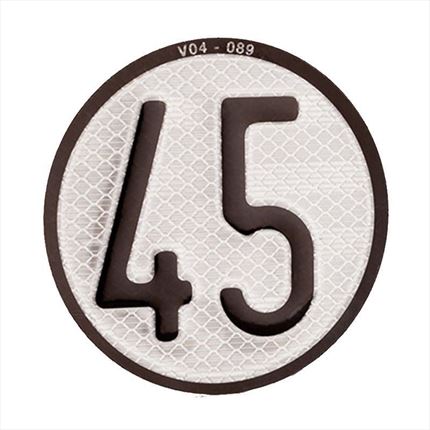 V4 Placa Disco Velocidad 45 km/h 10cm Modelo Quad