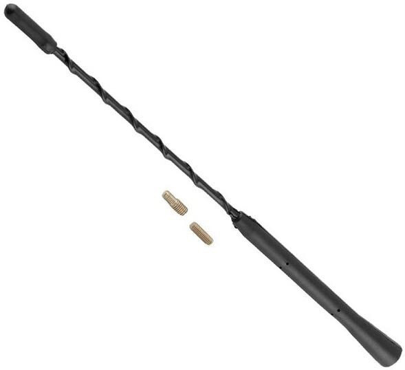 Varilla Antena 28cm. Flexible. Color negro. Universal. (1)