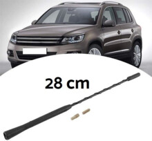 Varilla Antena 28cm. Flexible. Color negro. Universal.