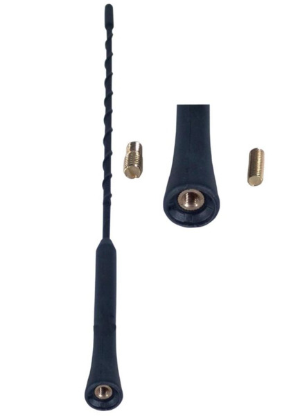 Varilla Antena 40cm. Flexible. Color negro. Universal.