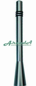 Varilla Antena 10cm. Aluminio. Color plata. Universal. (1)