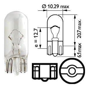 W5W Lámpara Halógena T10 12V 5W (1)