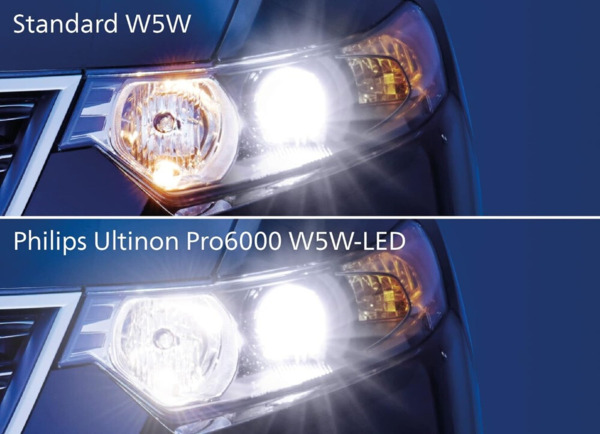 W5W T10 Philips Ultinon Pro6000 · Bombillas LED (3)