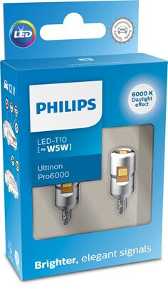 W5W T10 Philips Ultinon Pro6000 · Bombillas LED