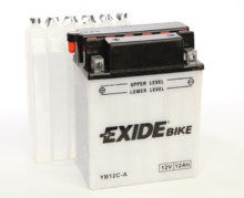 YB12C-A Tudor Exide 12V 12Ah 165A · Batería para Moto