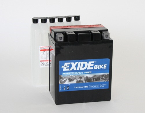 YTX14AH-BS Tudor Exide 12V 12Ah 210A · Batería para Moto