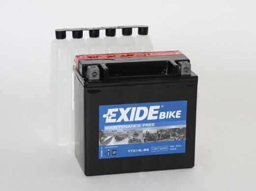 YTX14L-BS Tudor Exide 12V 12Ah 200A · Batería para Moto