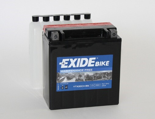 YTX20CH-BS Tudor Exide 12V 18Ah 230A · Batería para Moto