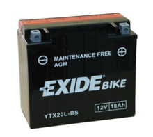 YTX20L-BS Tudor Exide 12V 18Ah 270A · Batería para Moto