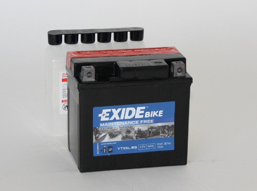 YTX5L-BS Tudor Exide 12V 4Ah 70A · Batería para Moto