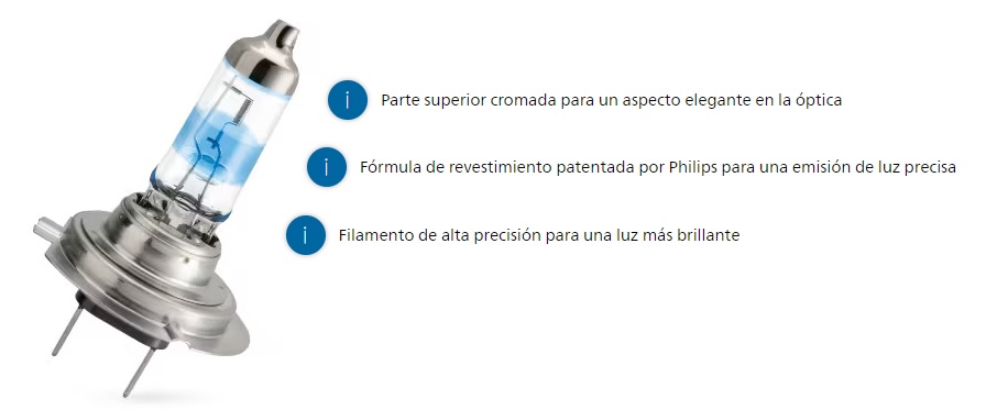 Lampara Philips H7 Xtreme-Vision Delantero